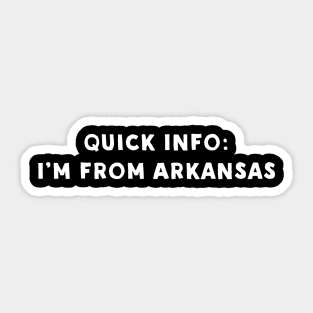 Arkansas Cool & Funny Sticker